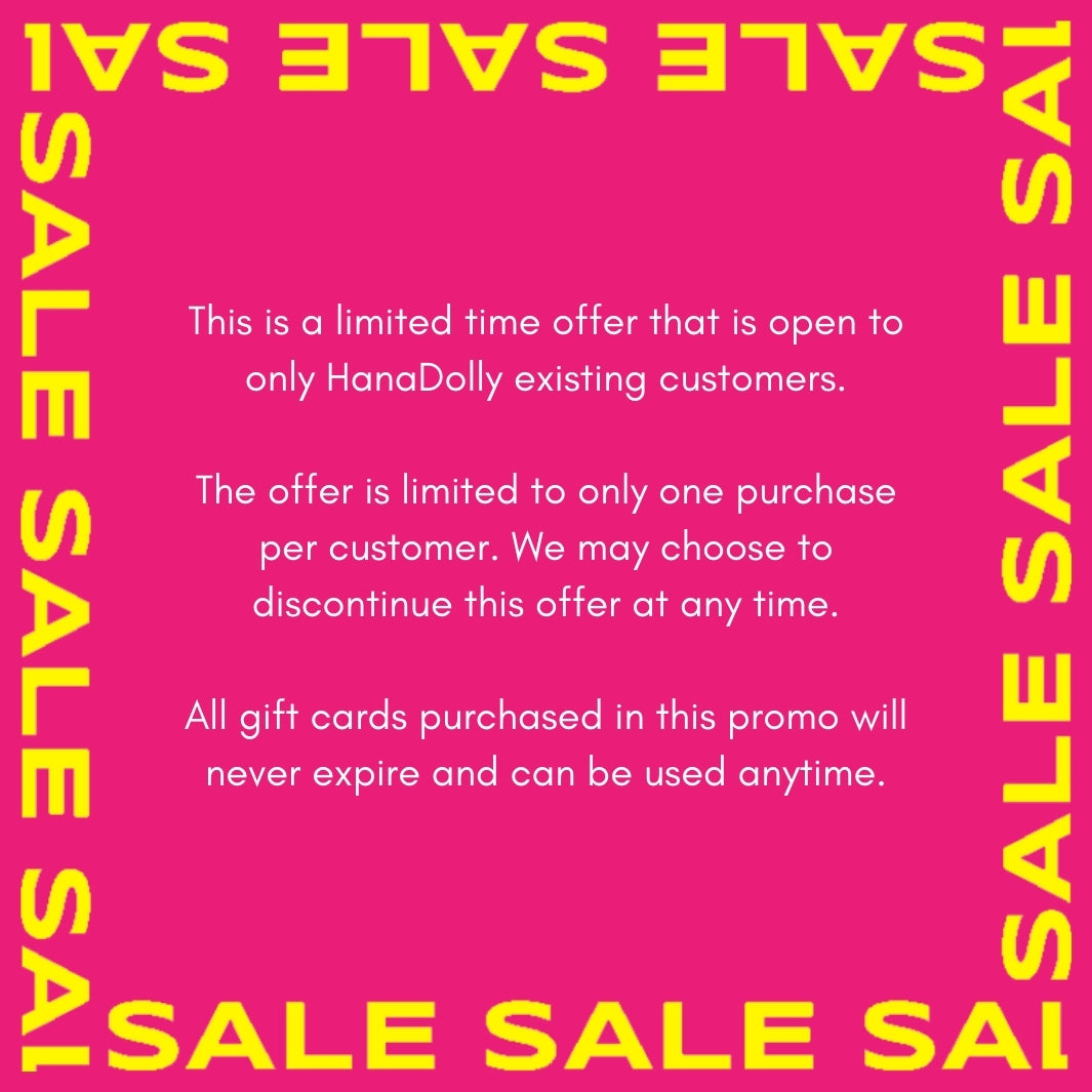 HanaDolly $80 x 2 Gift Card ($160 Value)
