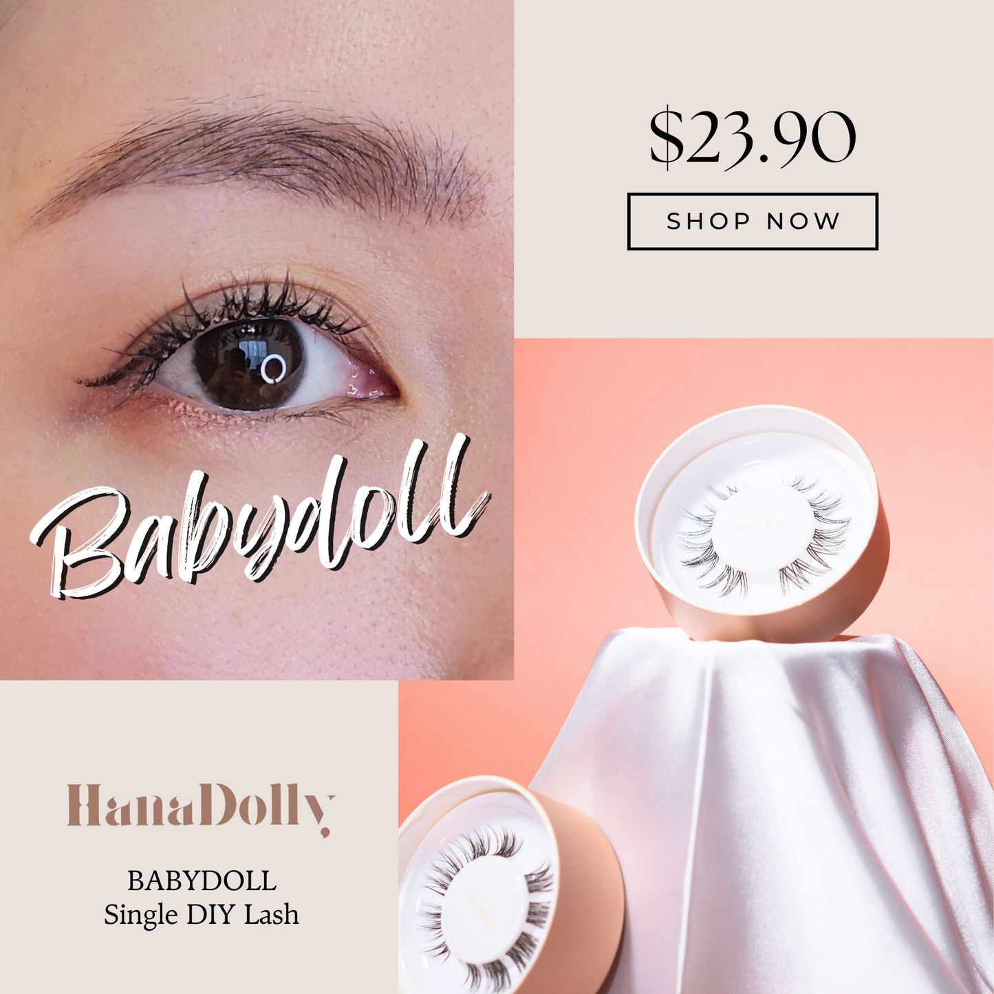 BABYDOLL - HanaDolly Single DIY Lashes for Asian Eyes
