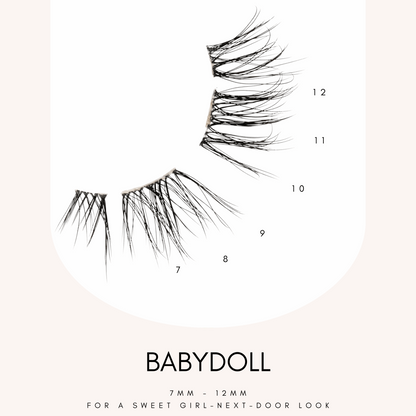 Babydoll DIY Lash Style (7mm-12mm) - HanaDolly DIY Lashes for Asian Eyes