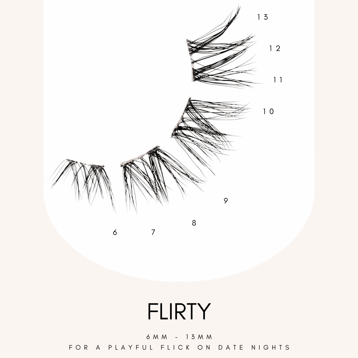 Flirty DIY Lash Style (6mm-13mm) - HanaDolly DIY Lashes for Asian Eyes
