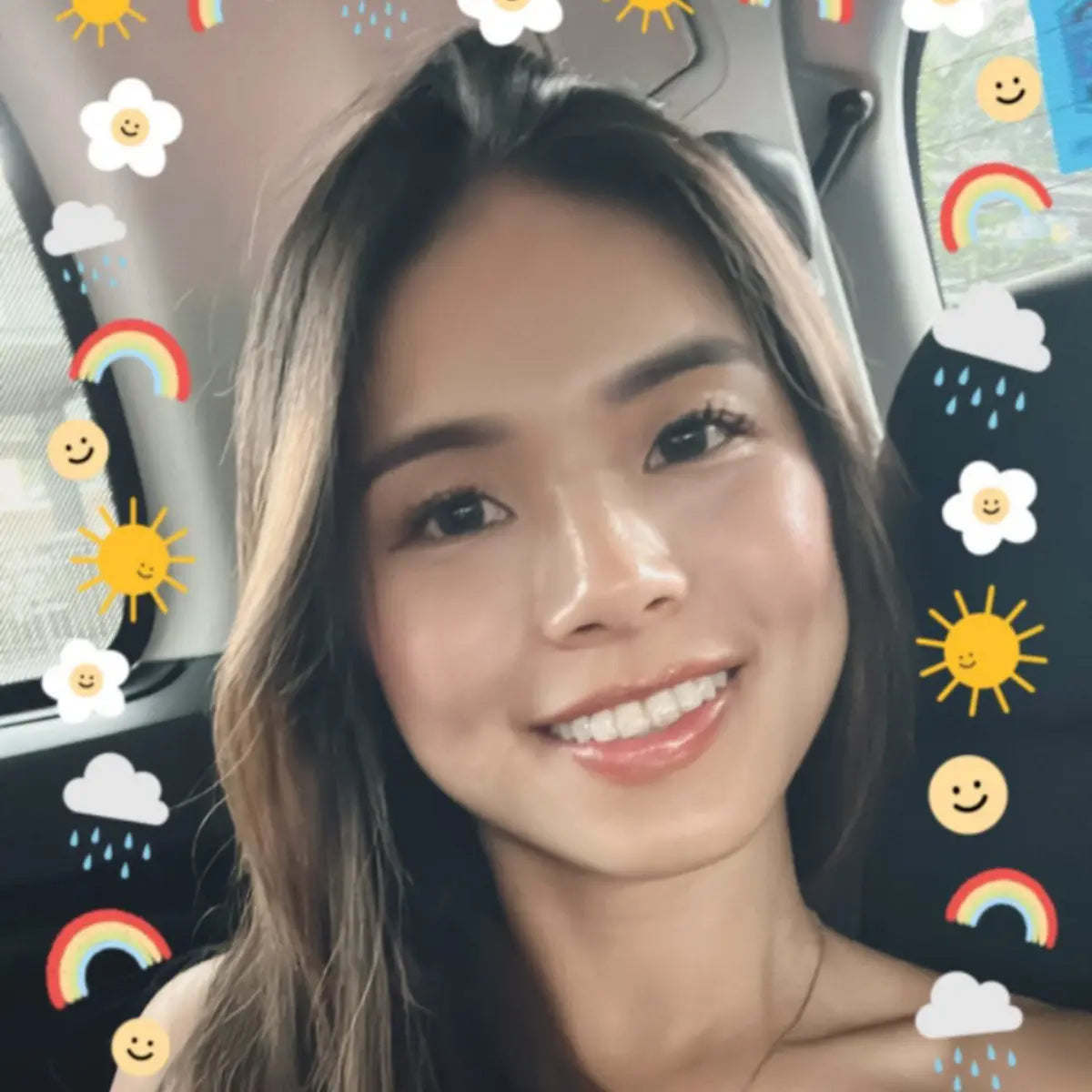beautiful asian girl smiling and showing off her DIY lash extensions by hanadolly