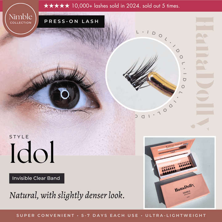 Idol Lash Style from HanaDolly press-on lash collection | NIMBLE Lash Collection