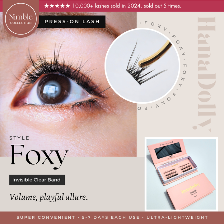 FOXY Lash Style from HanaDolly press-on lash collection | NIMBLE Lash Collection