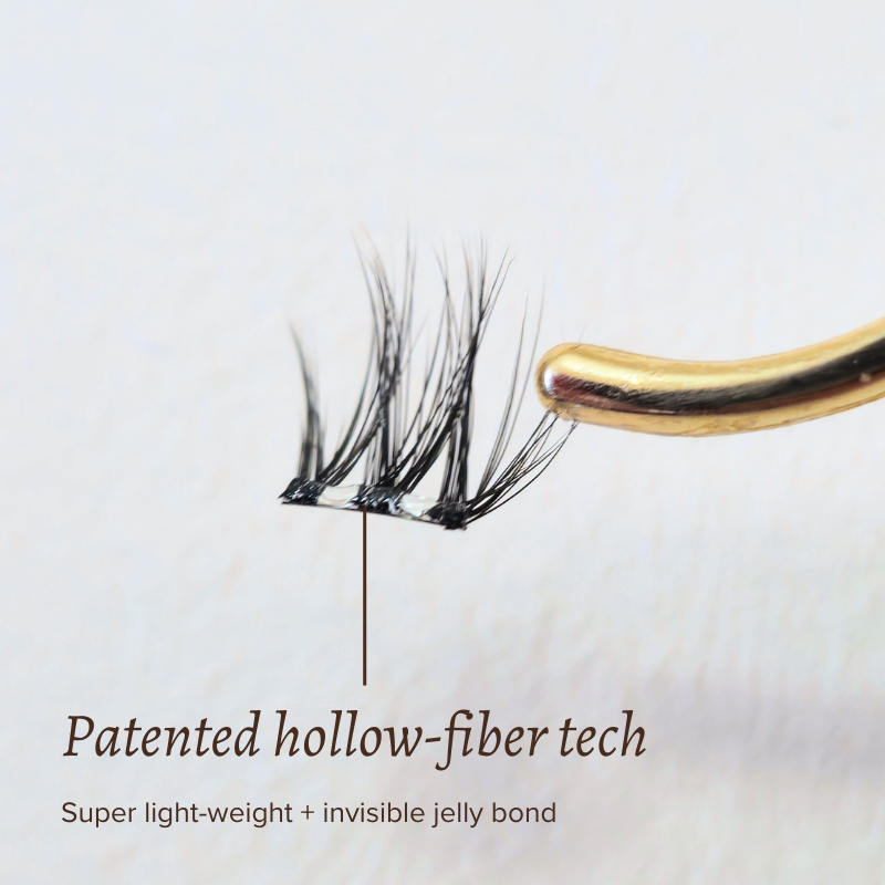 NIMBLE press-on lashes - lightweight hollow-fiber technology for featherlight lashes