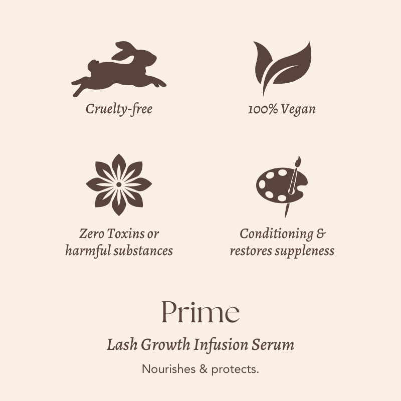 Prime lash growth serum features