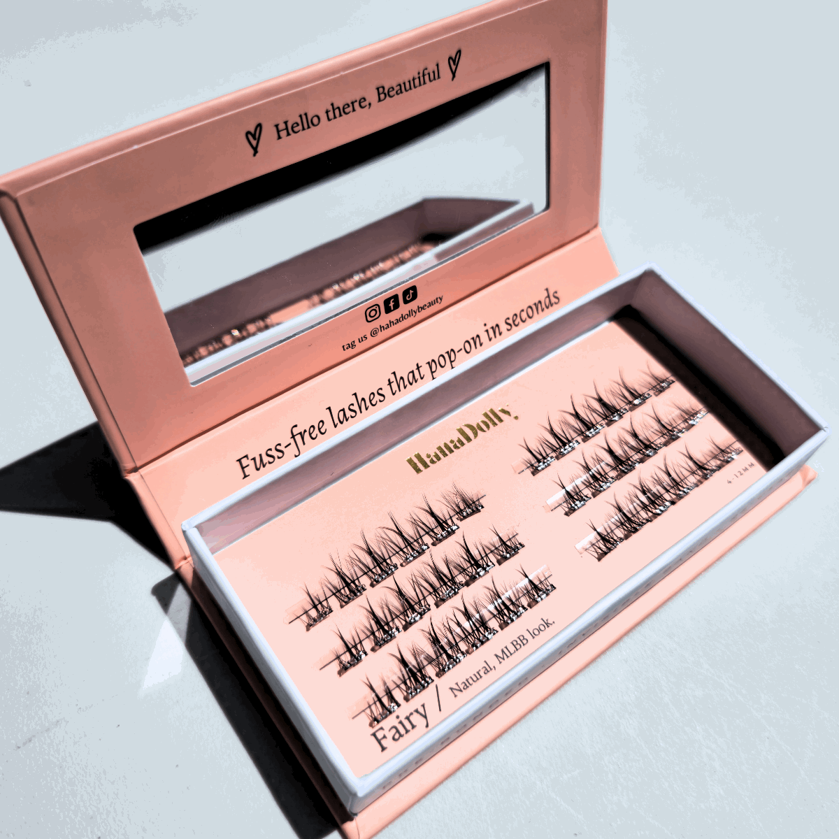 HanaDolly Nimble self-adhesive lashes kit with press-on lash clusters