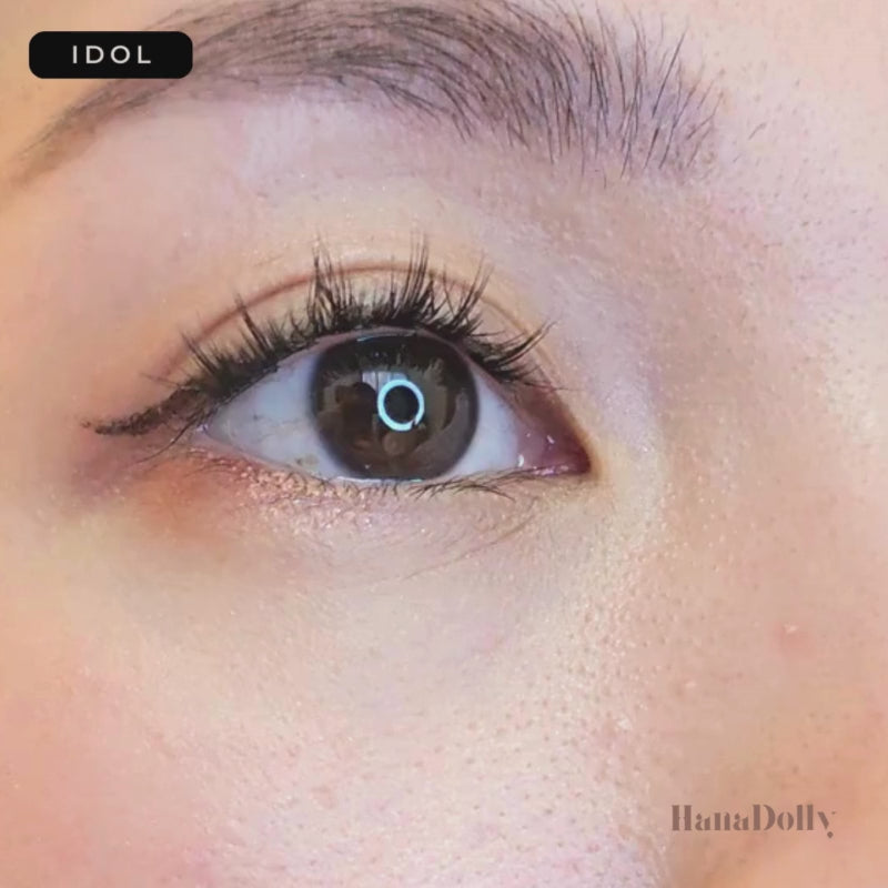 IDOL Press-On Lashes Eye Closeup | HanaDolly Nimble Lashes